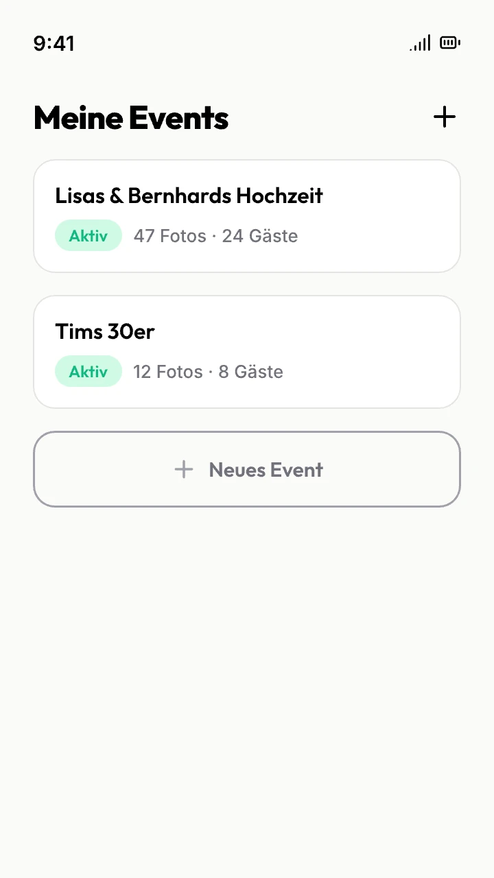 Alle Events im Überblick